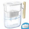 Picture of Waterdrop Chubby 10-Cup Water Filter Pitcher with 1 Filter, Long-lasting (200 gallons), NSF Certified, 5X Times Lifetime Filtration Jug, Reduces Lead, Fluoride, Chlorine and More, BPA Free, Clear