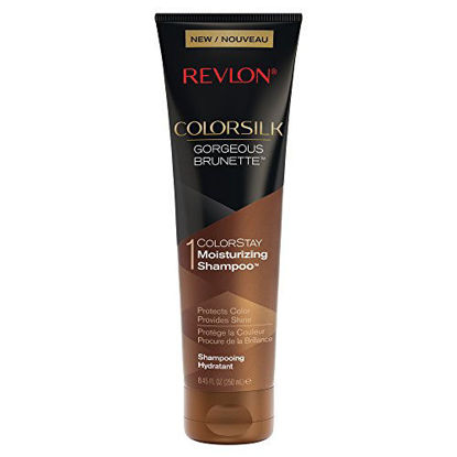 Picture of Revlon ColorSilk Care Shampoo, Brown, 8.45 Fluid Ounce