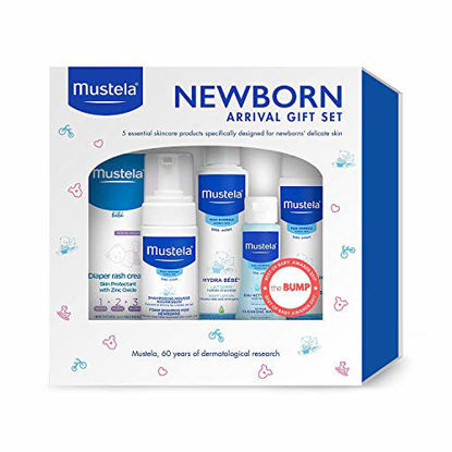Picture of Mustela Newborn Arrival Gift Set - Baby Skincare & Bath Time Essentials - Natural & Plant Based - 5 Items Set
