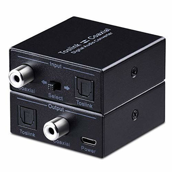 Picture of Optical to Coax, Tendak Optical SPDIF Toslink to Coaxial and Coaxial to Optical SPDIF Toslink Bi-Directional Swtich Digital Audio Converter Splitter Adapter