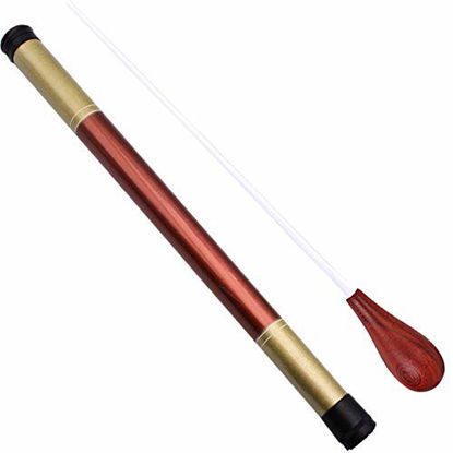 Picture of Music Band Conducting Baton Orchestra Baton Rosewood Handle Baton with Tube case(Rosewood Handle)