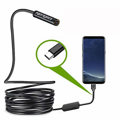 Picture of USB Snake Inspection Camera,Fantronics 2.0 MP IP67 Waterproof USB C Borescope,Type-C Scope Camera with 8 Adjustable LED Lights for (16.4ft) Samsung Galaxy S9/S8, Google pixel, Nexus 6p(Not for iPhone)