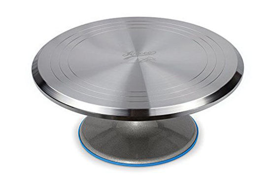 Picture of Ateco Revolving Cake Decorating Stand Aluminum Turntable and Base, 12-Inch Round