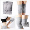 Picture of LZEEM Soft Kneepads Cotton Volleyball Tennis 1 Pair-Women Pole Dance Yoga Knee Protector Guards for Athletic Use Adult Cycling Gym Workout Exercise Skating Knee Brace Support With Sponge (Gray, L)