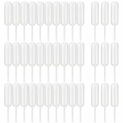 Picture of TOMNK 120pcs 4ml Plastic Cupcake Pipettes Squeeze Dropper Liquid Infuser Transfer Pipettes for Cupcakes, Strawberries