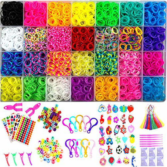 GetUSCart- YITOHOP 12000+ Colorful Loom Bands Set , Premium Rubber Bands  for Bracelet Making Kit DIY Band Bracelet Mega Refill Kit Girls Gift to  Improve Imagination