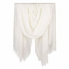 Picture of Iristide Womens Long Scarf in Solid Color, Light Weight Large Shawls Wrap for Beach Outdoor Camping Traveling Sunscreen Neckwear 75×43 inch (White)