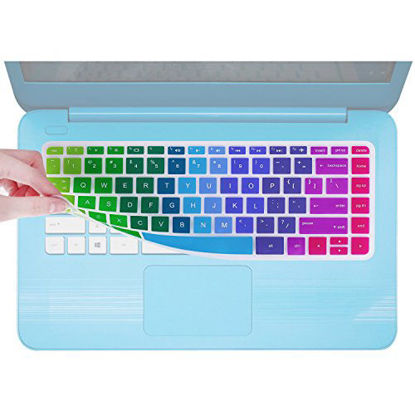 Picture of Keyboard Cover Compatible with HP Stream 14 Inch Laptop /2018 2017 HP Stream 14 Inch /14 Inch HP Pavilion 14-ab 14-ac 14-ad 14-al 14-an Series -Rainbow