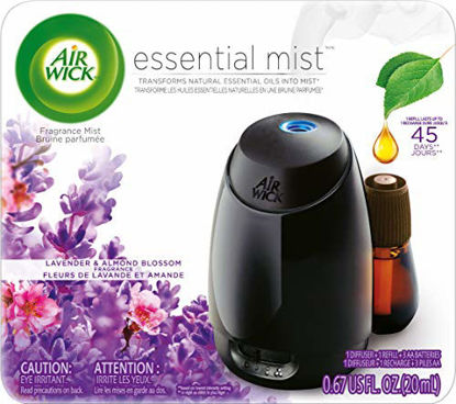 Picture of Air Wick Essential Mist, Essential Oil Diffuser, (Diffuser + 1 Refill), Lavender and Almond Blossom, Air Freshener