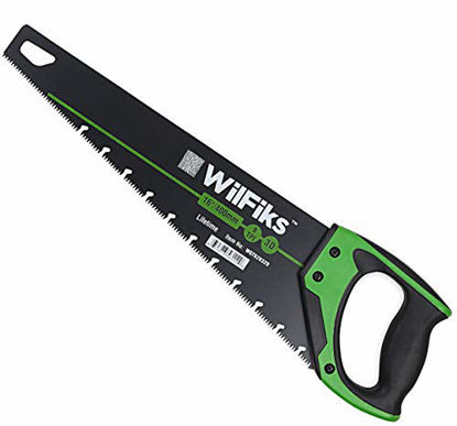 Picture of WilFiks 16 Pro Hand Saw, Perfect for Sawing, Trimming, Gardening, Pruning & Cutting Wood, Drywall, Plastic Pipes & More, Razor Sharp Blade, Comfortable Ergonomic Non-Slip Handle