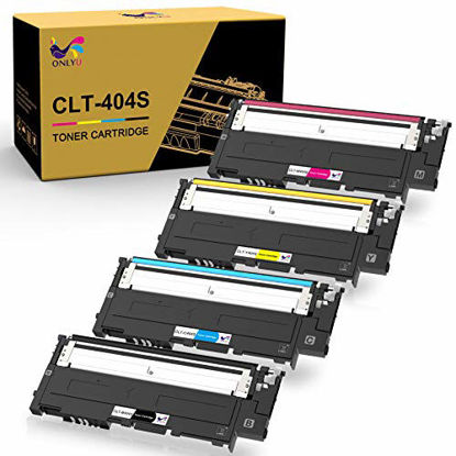 Picture of ONLYU Compatible Toner Cartridge Replacement for Samsung CLT-404 CLT-K404S CLT-C404S CLT-M404S CLT-Y404S Xpress C430W C430FW C480FW SL-C430W SL-C480W SL-C480FN (4 Packs)