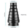 Picture of Neewer Medium Aluminium Alloy Conical Snoot Kit with Honeycomb Grid and 5 Pieces Color Gel Filters for Bowens Mount Studio Strobe Monolight Photography Flash Light