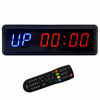 Picture of BTBSIGN LED Interval Timer Count Down/Up Clock Stopwatch with Remote for Home Gym Fitness (Two Blue+Four Red)