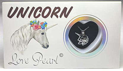 Picture of Unicorn Love Wish Pearl Kit Chain Necklace Kit Pendant Cultured Pearl in Kit Set With Stainless Steel Chain 16"