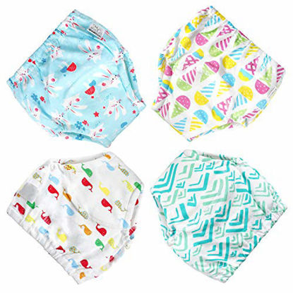 Picture of CottonTraining Pants 4 Pack Padded Toddler Potty Training Underwear for Boy and Girls-4T