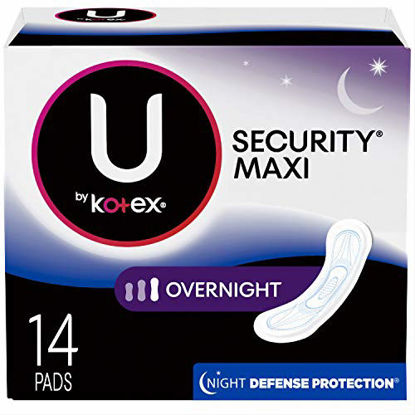 Picture of U by Kotex Maxi Pads, Overnight, Unscented 14 each