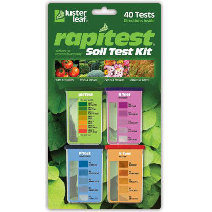 Picture of Luster Leaf 1601 Rapitest Test Kit for Soil pH, Nitrogen, Phosphorous and Potash, 1 Pack