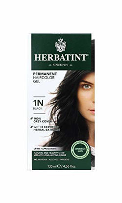 Picture of Herbatint Permanent Haircolor Gel, 1N Black, 4.56 Ounce