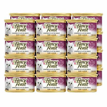 Picture of Purina Fancy Feast Gravy Wet Cat Food, Grilled Chicken Feast - (24) 3 oz. Cans