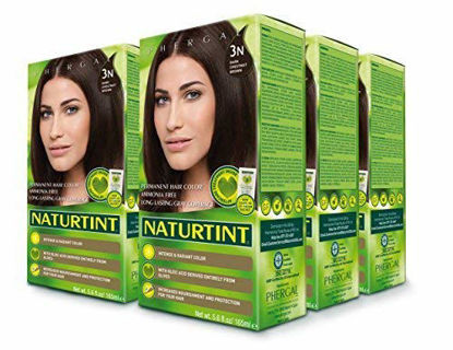 Picture of Naturtint Permanent Hair Color 3N Dark Chestnut Brown (Pack of 6), Ammonia Free, Vegan, Cruelty Free, up to 100% Gray Coverage, Long Lasting Results