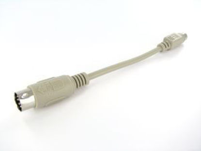 Picture of 5-Pin DIN-Male AT to 6-Pin Mini DIN-Female PS/2 Keyboard Adapter PS2 KB-ATM-PS2F-6I