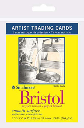 Picture of Strathmore 300 Series Bristol Artist Trading Cards, Smooth Surface, 20 Sheets