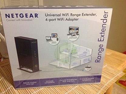 Picture of Netgear WN2000RPT-111NAS N300 WiFi Range Extender, Black