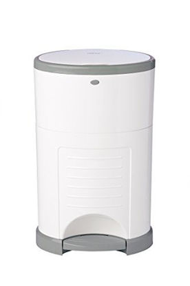 Picture of Dekor Classic Hands-Free Diaper Pail | White | Easiest to Use | Just Step - Drop - Done | Doesnt Absorb Odors | 20 Second Bag Change | Most Economical Refill System