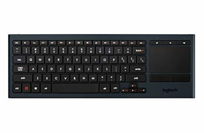 Picture of Logitech K830 Illuminated Living-Room Keyboard with Built-in Touchpad - Easy-access Media Keys and Shortcut Keys for Windows or Android
