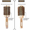 Picture of Blowout Round Hair Brush (1.7" Medium Barrel) with Boar Bristles for Blow Drying, Straightening, Styling Shoulder Length Hair, Wavy or Loose Curls