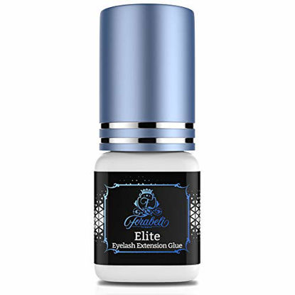 Picture of Elite Fast Eyelash Extension Glue - Forabeli 5 ml / 1 Sec Drying time/Retention 7 Weeks/Fast Drying Black Lash Adhesive for Professionals/Eyelash Extension Supplies