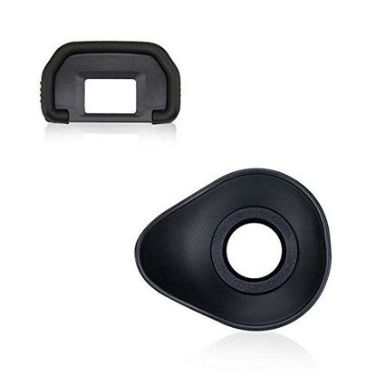 Picture of 2 Types Camera Eyecup JJC Eye Cup Eyepiece Viewfinder for Canon 6D Mark II 6D 5D Mark II 5D 90D 80D 70D 60D 60Da 50D 40D 30D 20Da 20D 10D etc Replaces Canon Eye Cup Oval Soft TPU Rubber -2 Pack