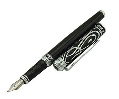 Picture of Duke Ruby Fude Pen Calligraphy Fountain Pen Fine to Broad Size for Signature and Art Drawing with Pen Pouch