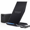 Picture of NANAMI Fast Wireless Charger, Qi Certified Charging Stand[with QC3.0 Adapter] 7.5W Compatible iPhone 12/SE 2020/11 Pro/XS Max/XR/X/8 Plus,10W for Samsung Galaxy S20+/S10/S9/S8/S7/Note 20Ultra/10/9/8/5