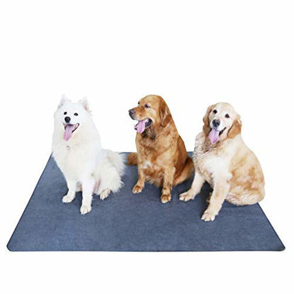 Picture of Non-Slip Dog Pads 65 x 48, Washable Puppy Pads with Fast Absorbent, Waterproof for Training, Whelping, Housebreaking, for Playpen, Crate, Kennel
