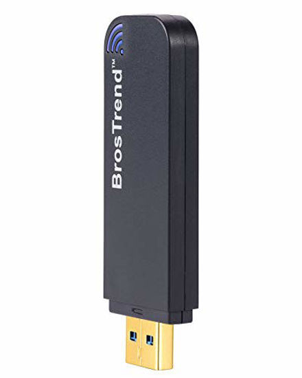 Picture of BrosTrend 1200Mbps Linux USB WiFi Adapter, Dual Band Network 5GHz/867Mbps + 2.4GHz/300Mbps, Support Ubuntu, Mint, Debian, Kali, Kubuntu, Lubuntu, Xubuntu, Zorin, Raspberry Pi OS and Much More, Windows