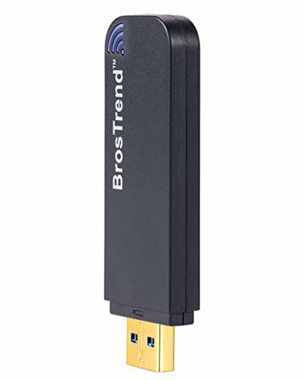 Picture of BrosTrend 1200Mbps Linux USB WiFi Adapter, Dual Band Network 5GHz/867Mbps + 2.4GHz/300Mbps, Support Ubuntu, Mint, Debian, Kali, Kubuntu, Lubuntu, Xubuntu, Zorin, Raspberry Pi OS and Much More, Windows