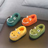 Picture of FCTREE Boys Girls Warm Dinosuar House Slippers Toddler Kids Fuzzy Indoor Bedroom Shoes (9.5-10.5 M, Green)