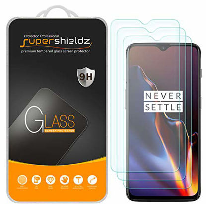 Picture of (3 Pack) Supershieldz for OnePlus 6T Tempered Glass Screen Protector Anti Scratch, Bubble Free