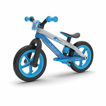 Picture of Chillafish Bmxie² Lightweight Balance Bike with Integrated Footrest and Footbrake for Kids Ages 2 to 5 Years, 12-inch Airless Rubberskin Tires, Adjustable Seat Without Tools, Blue