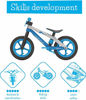 Picture of Chillafish Bmxie² Lightweight Balance Bike with Integrated Footrest and Footbrake for Kids Ages 2 to 5 Years, 12-inch Airless Rubberskin Tires, Adjustable Seat Without Tools, Blue