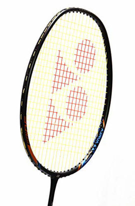 Picture of YONEX Badminton Racket Nanoray Series 2018 with Full Cover Professional Graphite Carbon Shaft Light Weight Competition Racquet High Tension Fast Speed Performance (NR18I-Black, Pack of 1)