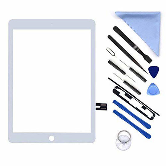 GetUSCart- White Digitizer Repair Kit for iPad 9.7 2018 iPad 6 6th Gen  A1893 A1954 Touch Screen Digitizer Replacement (Without Home Button,Not  Include LCD) +Pre-Installed Adhesive +Tools(White)