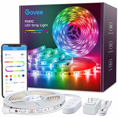 Picture of Govee RGBIC LED Strip Lights, 16.4ft Color Changing LED Lights with App Control, 64 Scene Modes, Music Mode, Easy Installation Light Strip for Bedroom, Kitchen, Party, Living Room