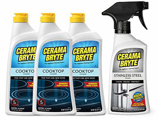 Picture of Cerama Bryte 47915 Cleaner Combo, Stainless & Cooktop