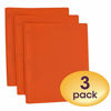 Picture of Smead Poly Two-Pocket Folder, Three-Hole Punch Prong Fasteners, Letter Size, Orange, 3 per Pack (87735)