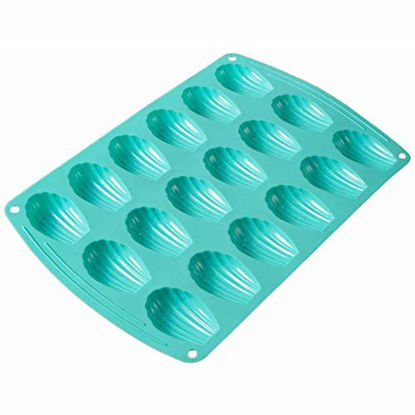 Picture of Webake Madeleine Pan 18 Cavity Silicone Madeleine Mold for Small Cake, Candy and Cookies