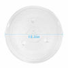 Picture of 12.5'' Microwave Glass Plate Turntable Replacement 12 1/2" for 3 Part Bushing Couplers Centerpieces, Round Rotating Dish Tray for Microwaves