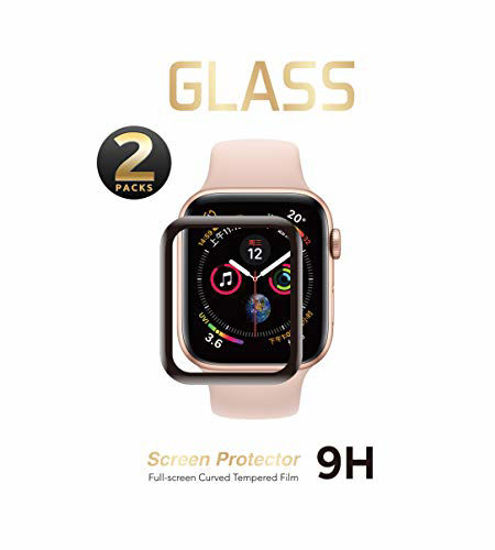 Picture of 2 Pack - Liquid Tempered Glass Screen Protector Compatible for Apple Watch Full Coverage Protective Foil 9H 2.5D (44mm)