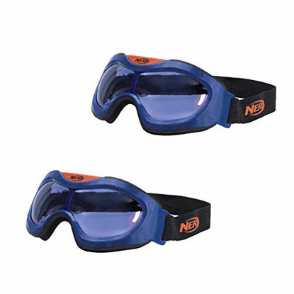 Picture of NERF Elite Goggles, Transparent/Clear Impact-Resistant Tactical Eyewear, for use Blaster - Stay Prepared & Protected for Battle - One Size Fits All